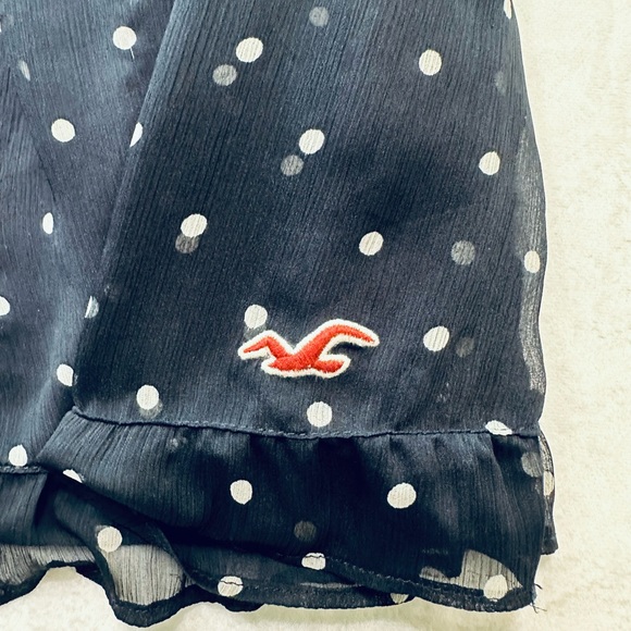 Hollister Blue Polka Dot Midi Dress Womens Size Medium - Picture 6 of 7